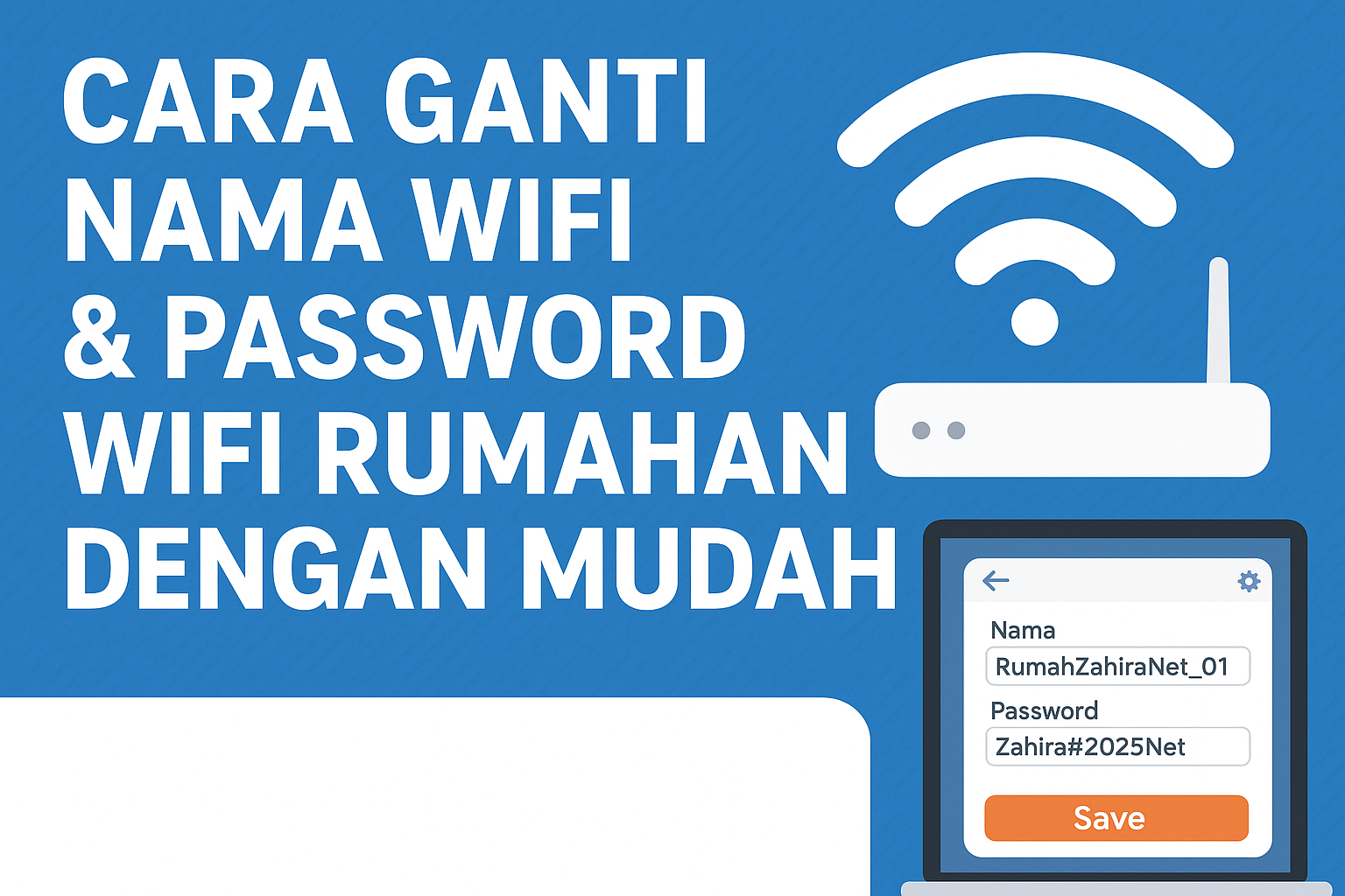 Cara Ganti Nama WiFi & Password WiFi Rumahan dengan Mudah – Zahira Net